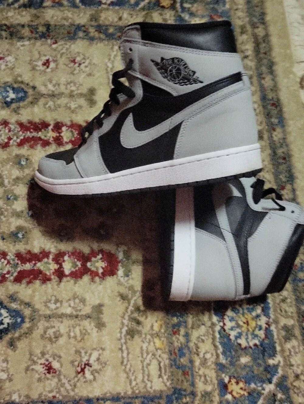 Jordan Men’s Black and Gray High-Top Sneakers